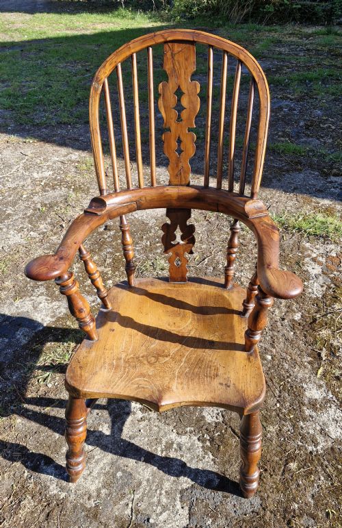 Yewwood High Back Windsor Armchair