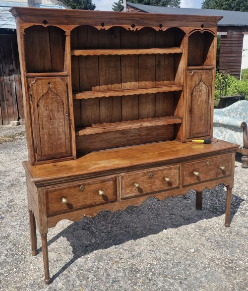 Oak and Inlaid 2 Part Dresser.