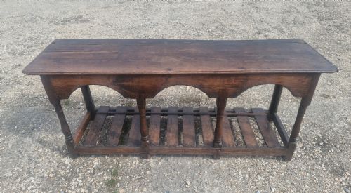 18th Century Vernacular Oak Serving Table.