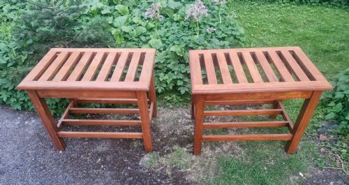 Pair of Slightly Larger Than Normal Luggage Stands.