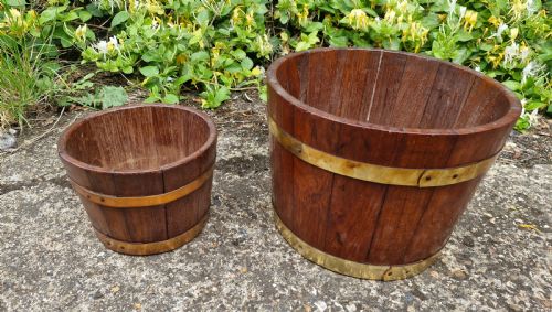 TWO JARDINIERE PLANT POTS - ADDITIONAL PHOTO 3
