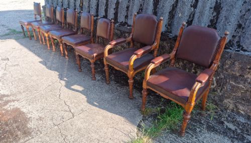 SET OF 8 VICTORIAN OAK DINING CHAIRS BY LAMB OF MANCHESTER - ADDITIONAL PHOTO 5
