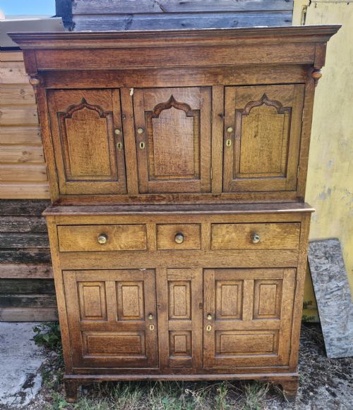Late Georgian Oak Court Cupboard.