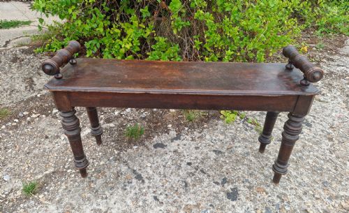 Late Victorian Oak Hall Bench.