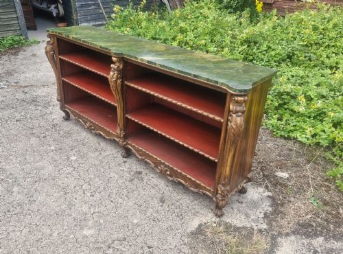Good Decorative Open Front Bookcase with Faux Marble Top.
