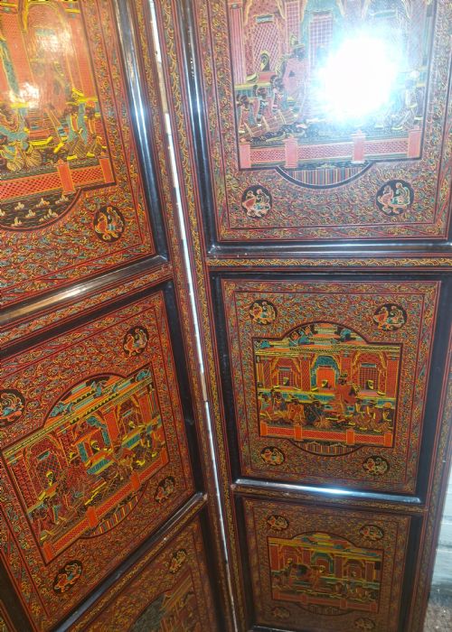 BURMESE LACQUERED SCREEN - ADDITIONAL PHOTO 11