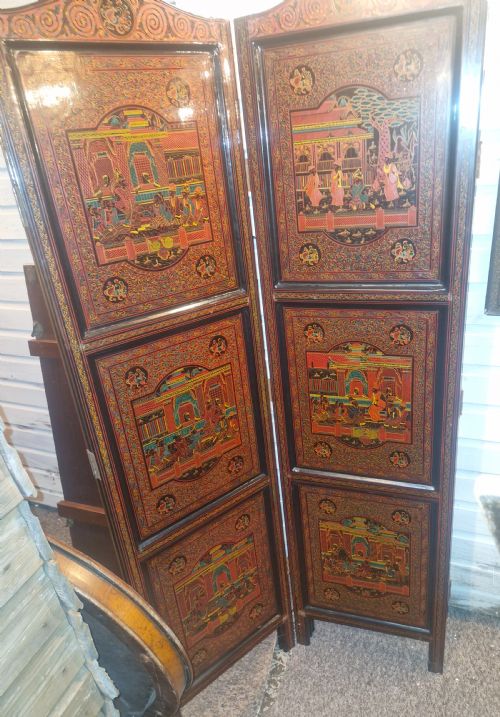 BURMESE LACQUERED SCREEN - ADDITIONAL PHOTO 14