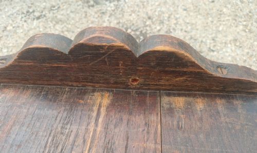 LATE VICTORIAN CARVED OAK MONKS HALL SEAT - ADDITIONAL PHOTO 6