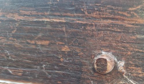 LATE VICTORIAN CARVED OAK MONKS HALL SEAT - ADDITIONAL PHOTO 7
