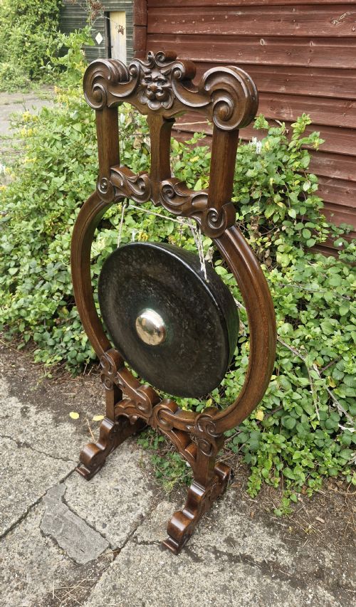 LARGE LATE VICTORIAN DINNER GONG - ADDITIONAL PHOTO 4