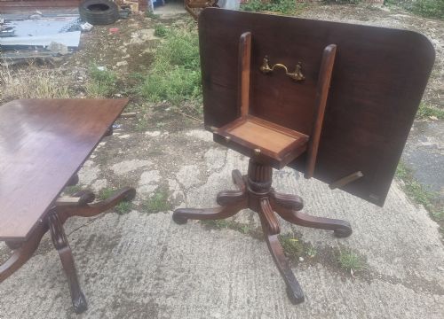 REGENCY MAHOGANY DOUBLE PEDESTAL DINING TABLE WITH EXTRA LEAF - ADDITIONAL PHOTO 7