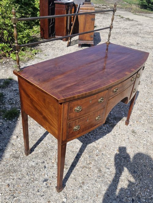 LATE GEORGIAN BOW FRONT AND INLAID SIDEBOARD - ADDITIONAL PHOTO 2