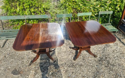 PAIR OF REGENCY INLAID TEAGAMES TABLES - ADDITIONAL PHOTO 4