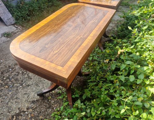 PAIR OF REGENCY INLAID TEAGAMES TABLES - ADDITIONAL PHOTO 5