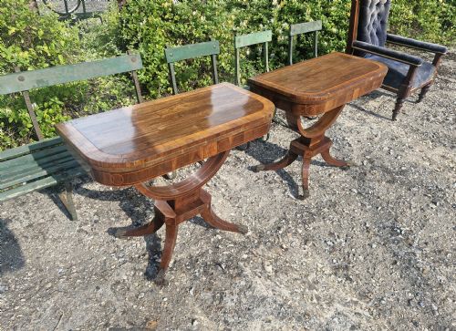 PAIR OF REGENCY INLAID TEAGAMES TABLES - ADDITIONAL PHOTO 19