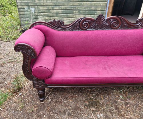 REGENCY MAHOGANY FRAMED SOFA - ADDITIONAL PHOTO 1