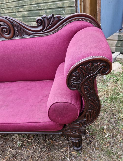 REGENCY MAHOGANY FRAMED SOFA - ADDITIONAL PHOTO 3