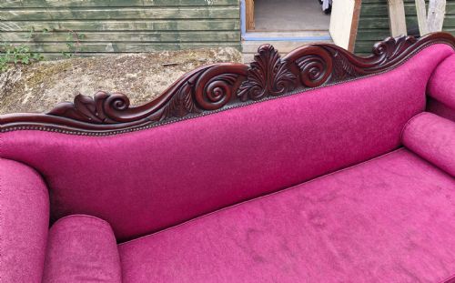 REGENCY MAHOGANY FRAMED SOFA - ADDITIONAL PHOTO 5
