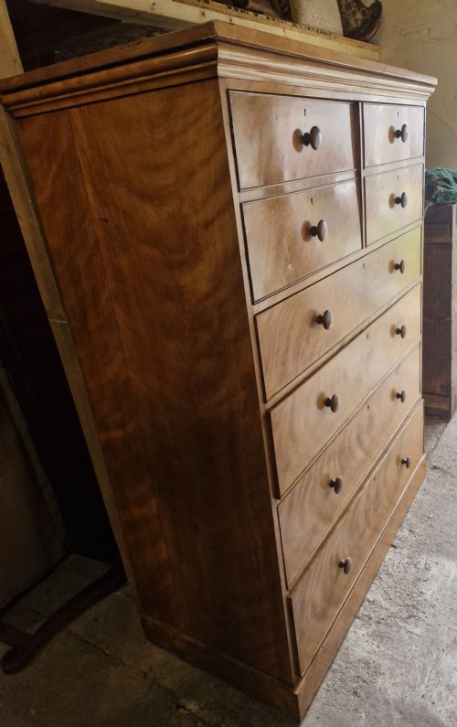 OVER SIZED SATINBIRCH CHEST OF DRAWERS WITH CUPBOARD TO THE TOP - ADDITIONAL PHOTO 7