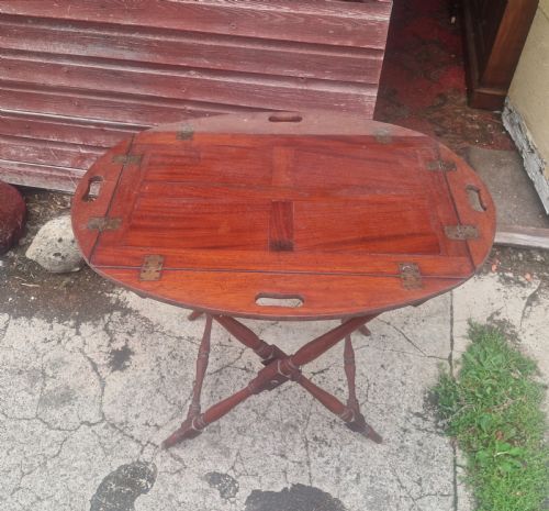 19th Century Mahogany Butlers Tray on Stand.