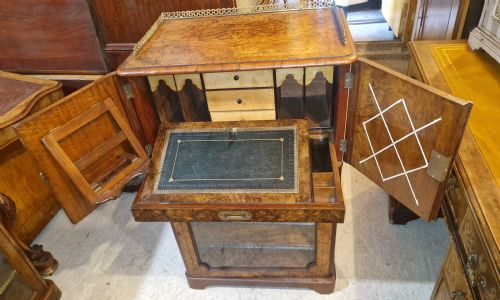 All Singing and Dancing Fitted Victorian Walnut Music Cabinet.