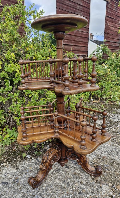 Good 19th Century Revolving Book/wine Table.