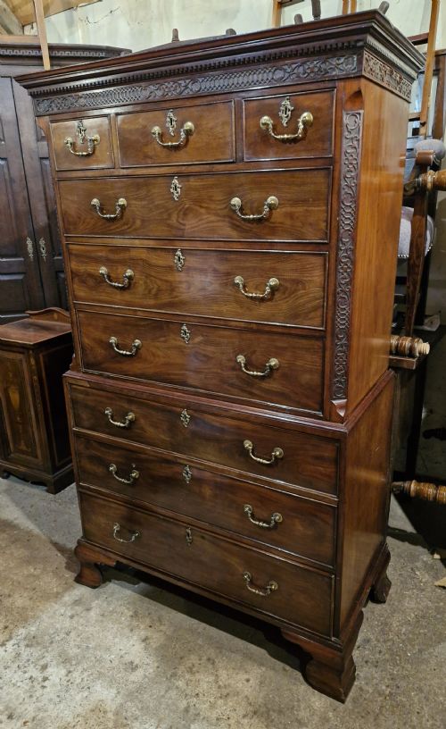 Georgian Mahogany Tallboy Chest on Chest.
