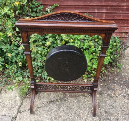 VICTORIAN OAK DINNER GONG MAKERS NUMBER - ADDITIONAL PHOTO 3
