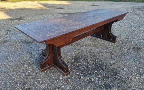 Gothic Oak Refectory Dining Table.