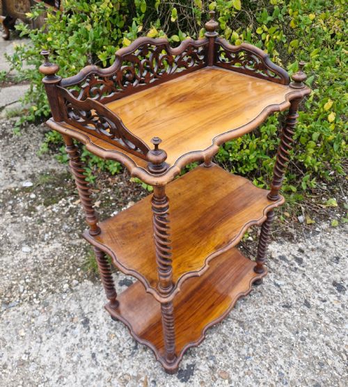 Victorian Walnut 3 Tier Etagere.
