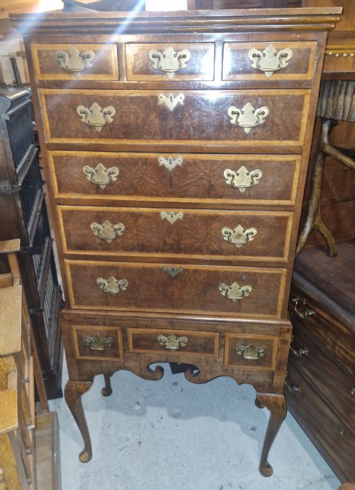 WALNUT CHEST ON STAND - ADDITIONAL PHOTO 1