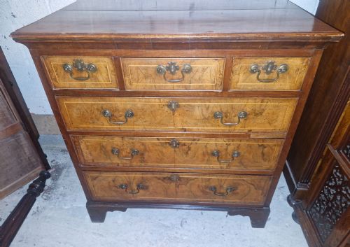 18TH CENTURY INLAID WALNUT CHEST OF DRAWERS - ADDITIONAL PHOTO 4
