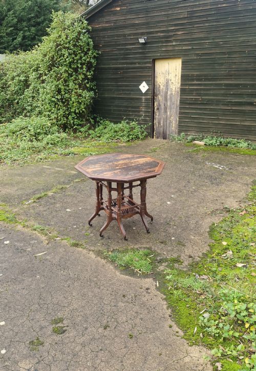 VICTORIAN AESTHETIC MOVEMENT COROMANDEL CENTRE TABLE STAMPED LAMB MANCHESTER - ADDITIONAL PHOTO 18