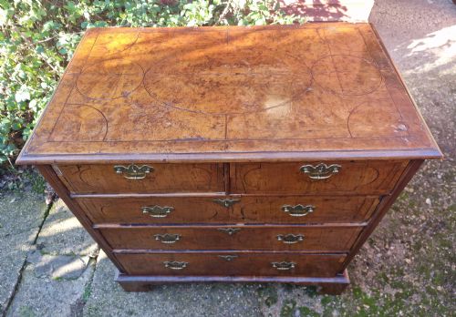 EARLY 18TH CENTURY WALNUT CHEST OF DRAWERS FOR RESTORATION Q - ADDITIONAL PHOTO 10