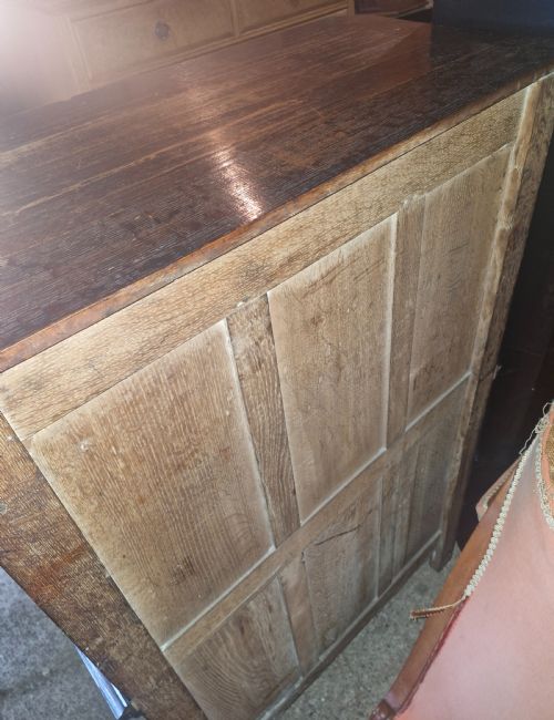VICTORIAN CARVED OAK GOTHIC REVIVAL HALL CUPBOARD - ADDITIONAL PHOTO 1