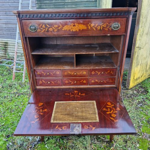 19TH CENTURY DUTCH MARQUETRY ESCRITOIRE WRITING DESK - ADDITIONAL PHOTO 5