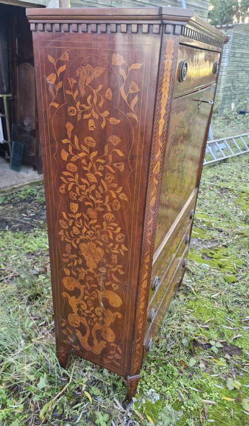 19TH CENTURY DUTCH MARQUETRY ESCRITOIRE WRITING DESK - ADDITIONAL PHOTO 8