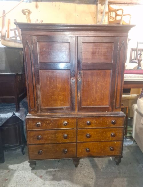 TOTALLY ORIGINAL UNTOUCHED PINE FARMHOUSE HOUSEKEEPERS CUPBOARD - ADDITIONAL PHOTO 10