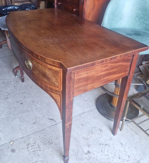 EARLY 19TH CENTURY INLAID MAHOGANY SERVING TABLE - ADDITIONAL PHOTO 5