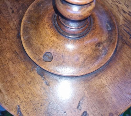 ANTIQUE WALNUT CANDLE STAND - ADDITIONAL PHOTO 1