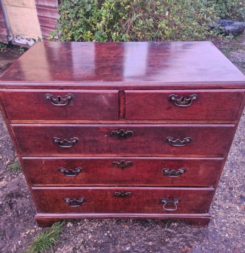 EARLY 18TH RED WALNUT CHEST OF DRAWERS - ADDITIONAL PHOTO 8