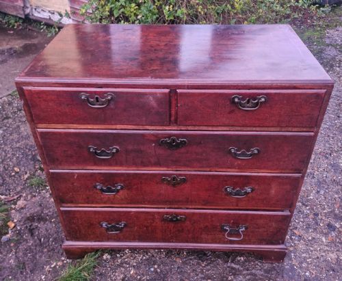 EARLY 18TH RED WALNUT CHEST OF DRAWERS - ADDITIONAL PHOTO 9