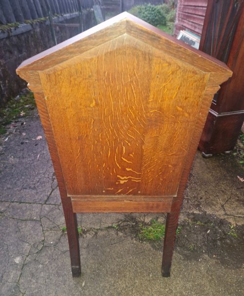 EARLY VICTORIAN OAK HALL ARMCHAIR - ADDITIONAL PHOTO 6