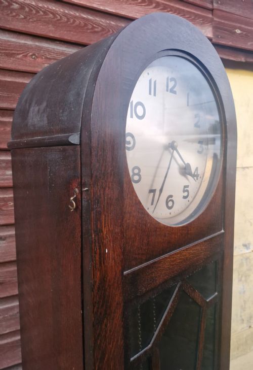 ART DECO OAK GRANDFATHER CLOCK - ADDITIONAL PHOTO 10