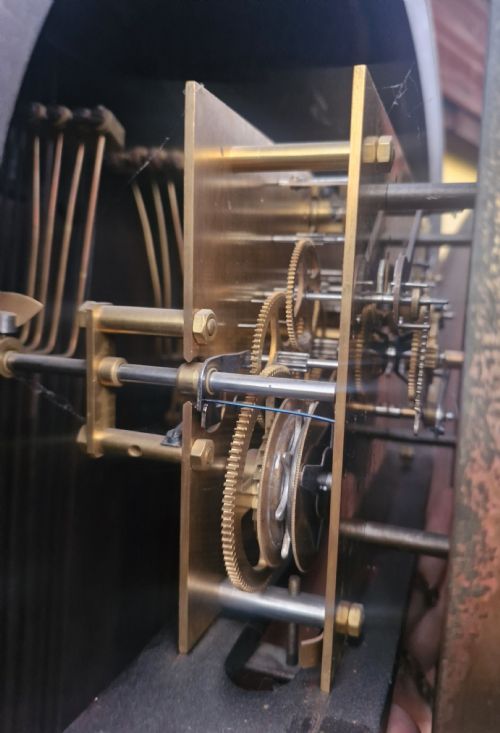 ART DECO OAK GRANDFATHER CLOCK - ADDITIONAL PHOTO 7
