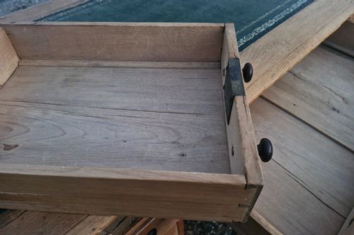 19TH CENTURY PINE KNEEHOLE PEDESTAL WRITING DESK - ADDITIONAL PHOTO 3