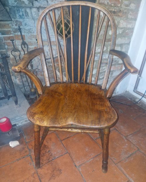 EARLY 19TH CENTURY WEST COUNTRY STICK BACK WINDSOR ARMCHAIR - ADDITIONAL PHOTO 7