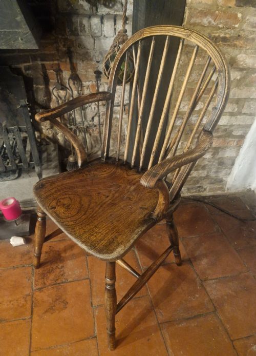 19TH CENTURY STICK BACK WINDSOR ARMCHAIR - ADDITIONAL PHOTO 6