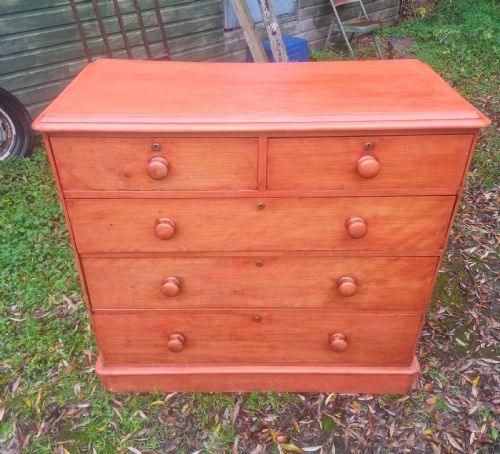 VICTORIAN PINE CHEST OF DRAWERS - ADDITIONAL PHOTO 3