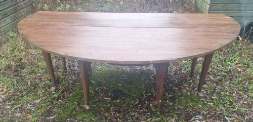 LARGE OAK GATE LEG DINING TABLE - ADDITIONAL PHOTO 3